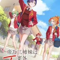 Постер аниме Три сестры Микадоно оказались неожиданно простыми